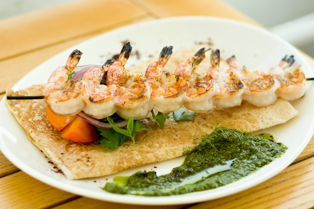Brochettes de crevettes