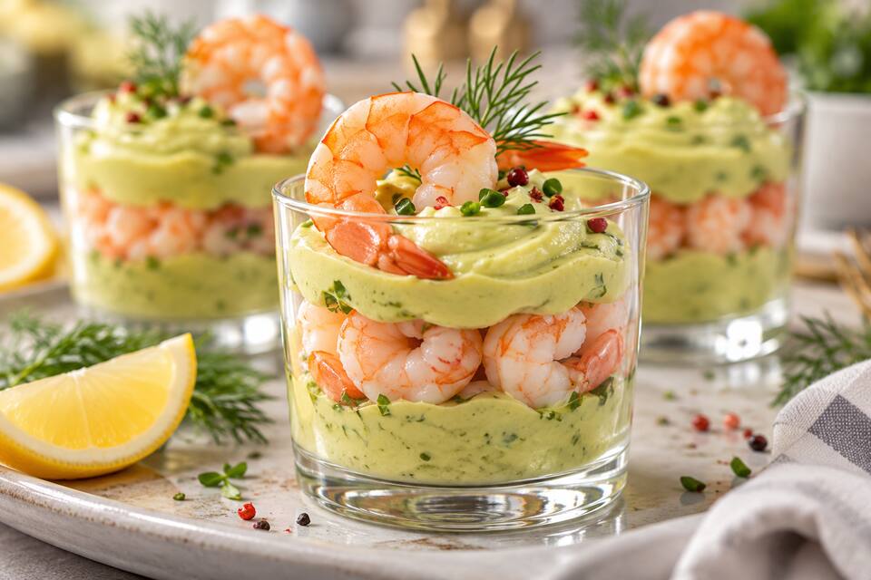 Présentation de Verrine aux gambas